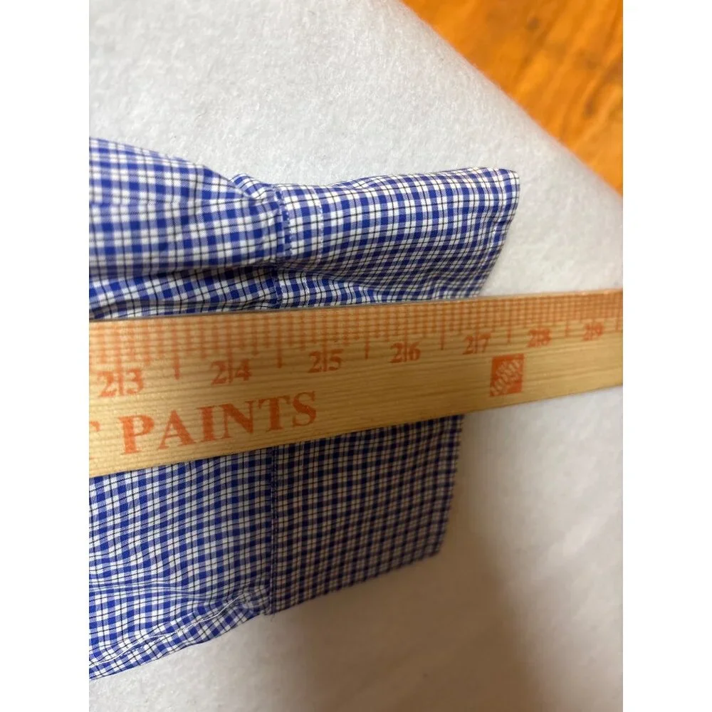 Polo Ralph Lauren‎ Mens Blue Gingham Check Dress Shirt XL